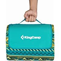 KingCamp Manta Impermeable para Picnic- Playa- Camping- Cómoda y Suave- Bolsa de Transporte con Cremallera- 200 x 150 cm